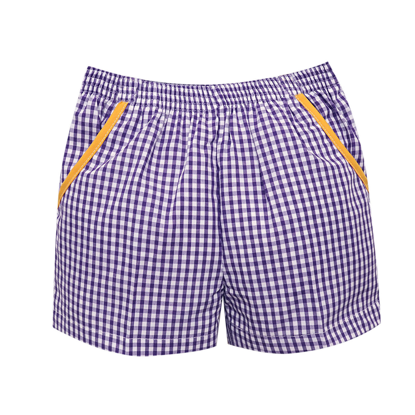 Purple & Gold Gingham Short