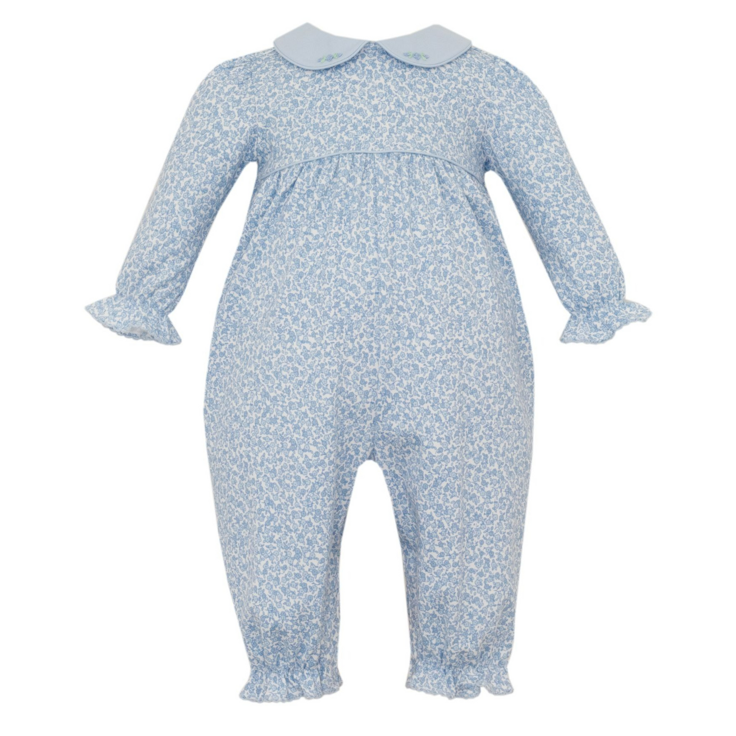 Liberty Collared Romper - Blue
