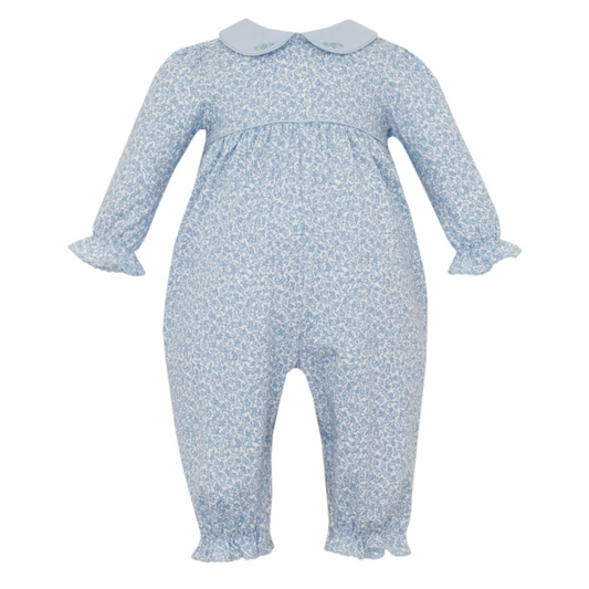Liberty Collared Romper - Blue