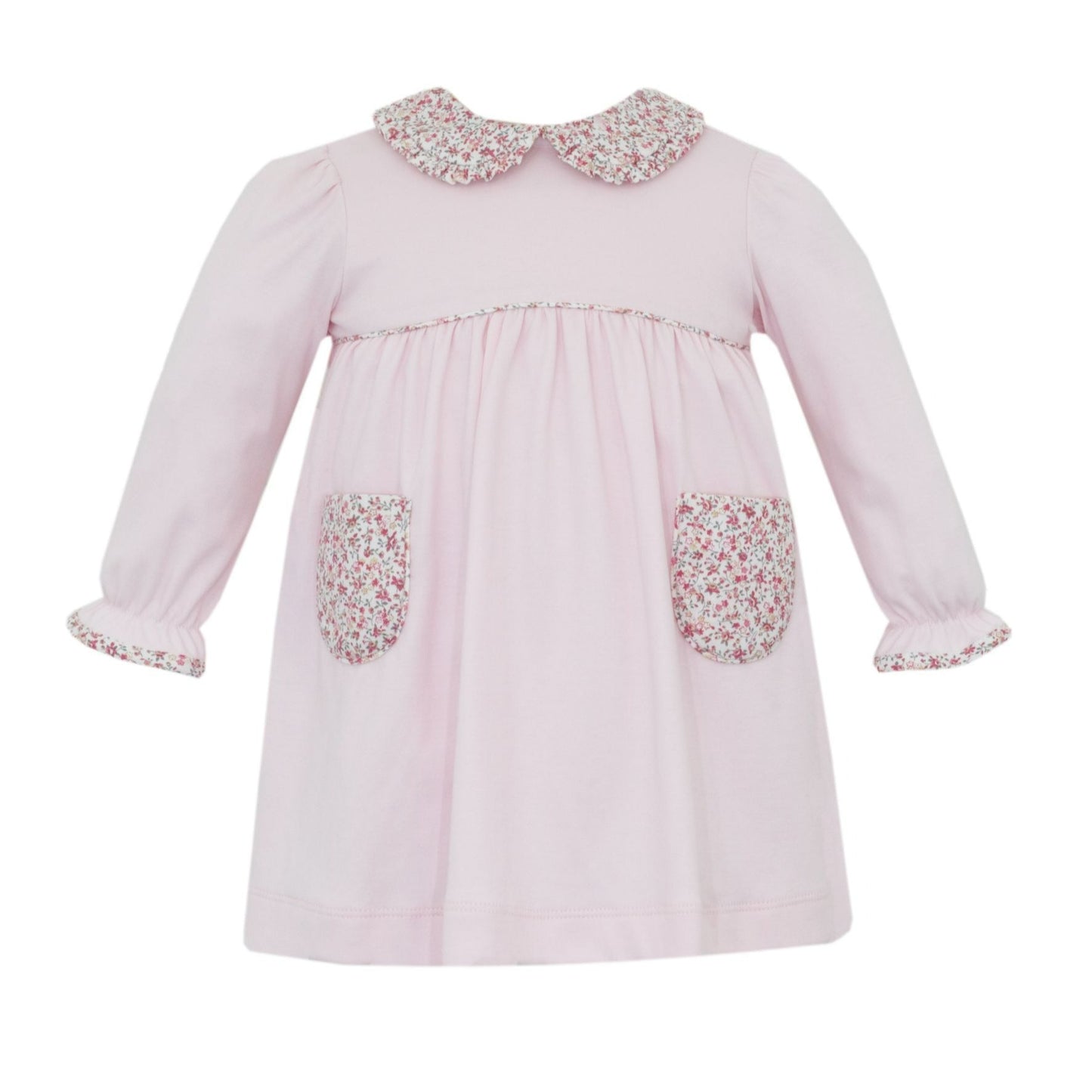 Liberty Floral Trim Dress - Pink