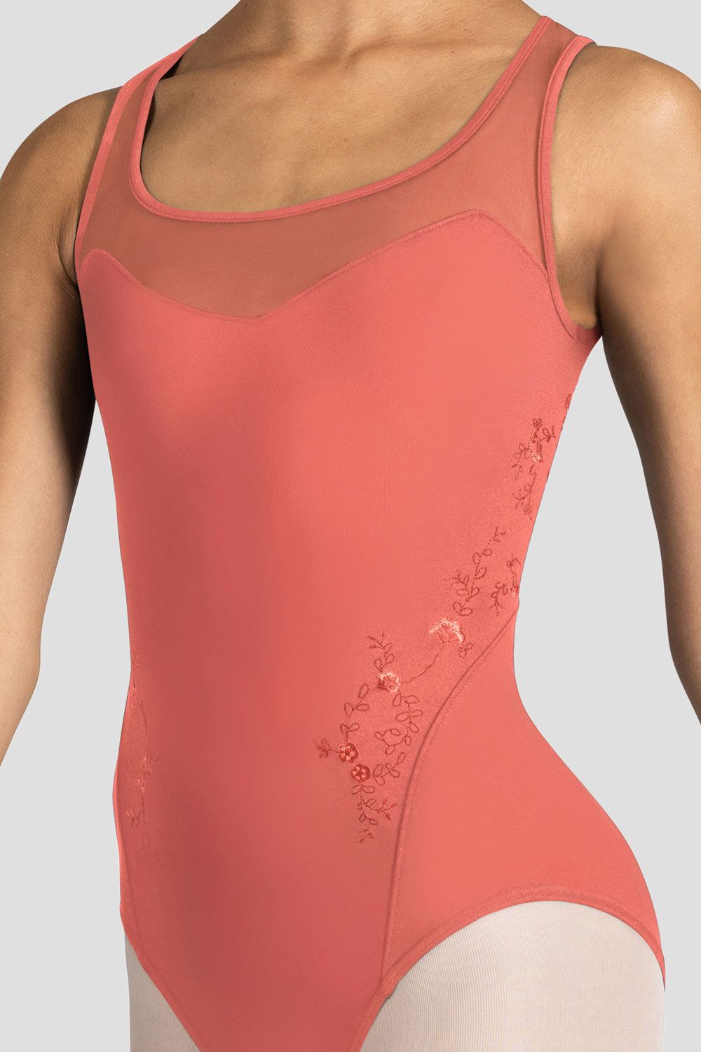 Azalea Floral Mesh Back Leotard