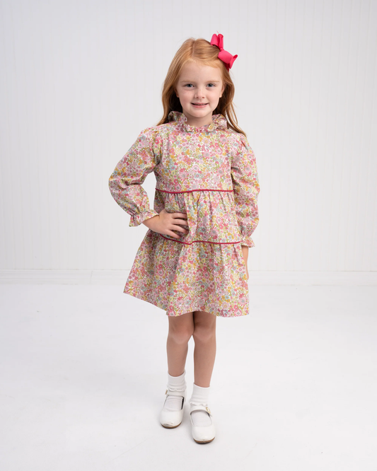 Zoe Dress - Raspberry Floral