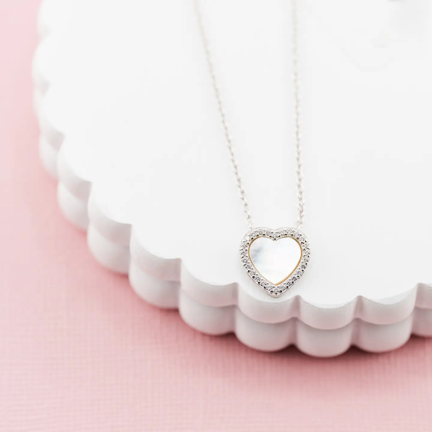 Mother of Pearl - Heart Necklace