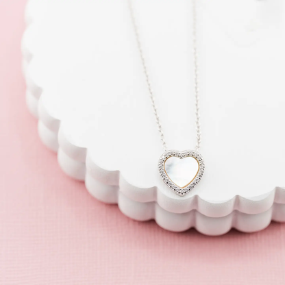 Mother of Pearl - Heart Necklace