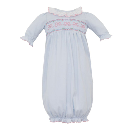 Lt. Blue Knit Sac - Bows