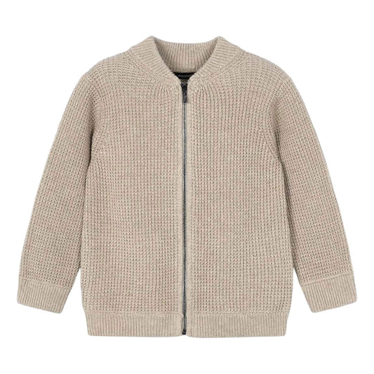Knit Zip Cardigan - Chai