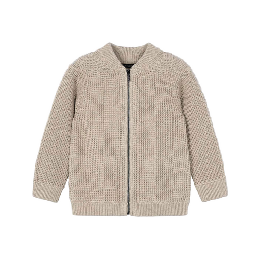 Knit Zip Cardigan - Chai