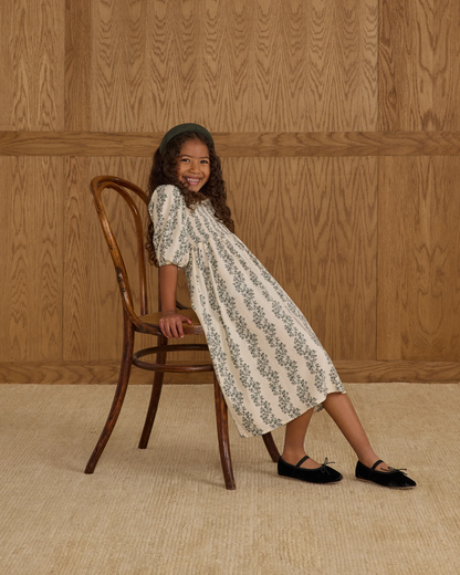 Della Dress - Green Vines