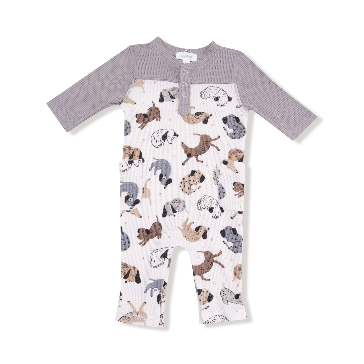Cozy Pups Contrast Slv. Romper