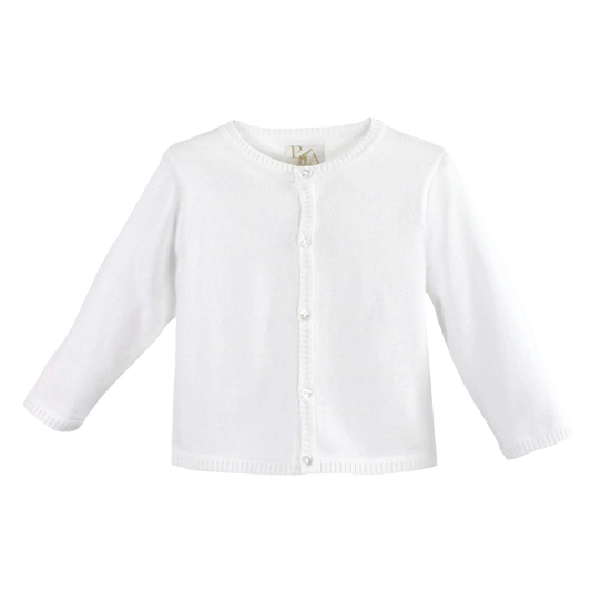 Ladder Edge Cardigan - White