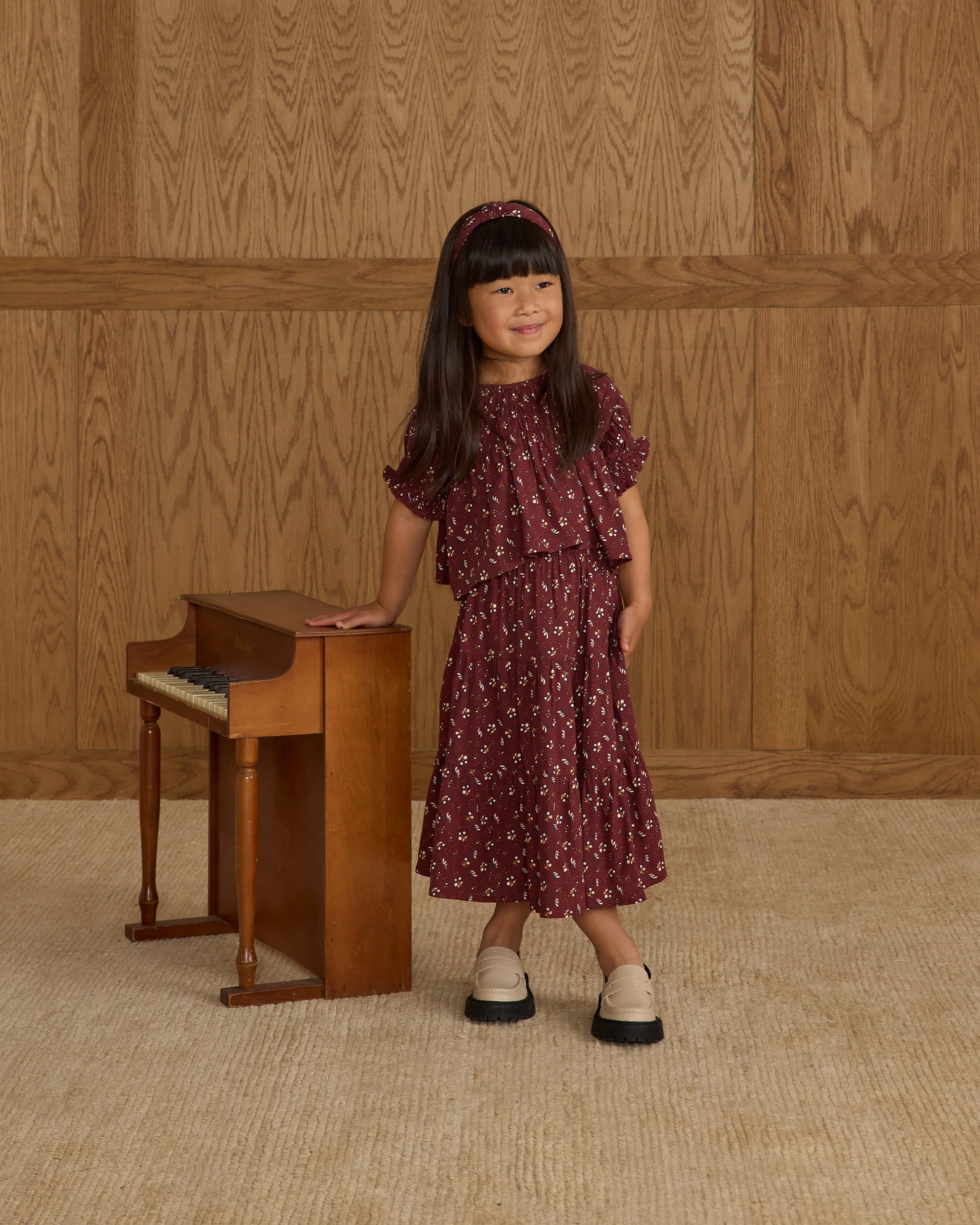 Ruffle Tiered Skirt - Harvest Berry