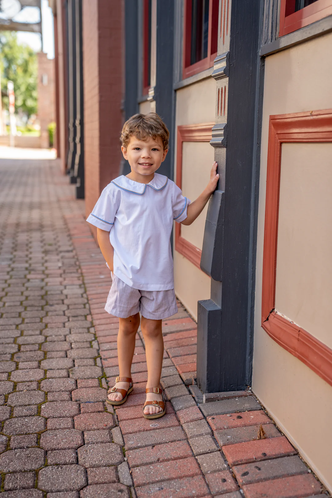 John Blue/Brown Short Set