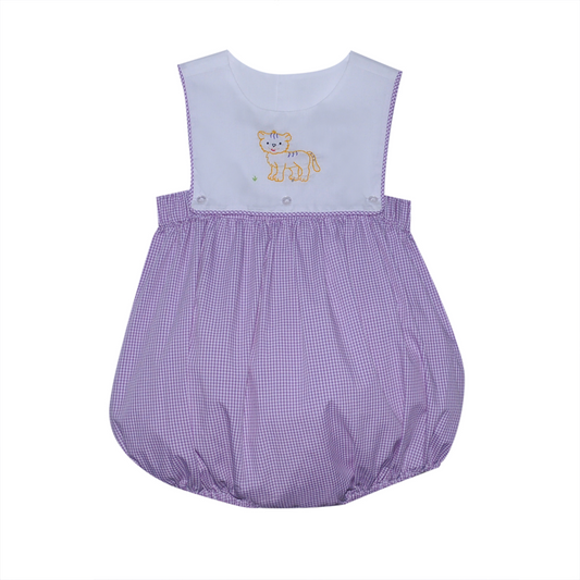 Gingham Boy Bubble - Tiger
