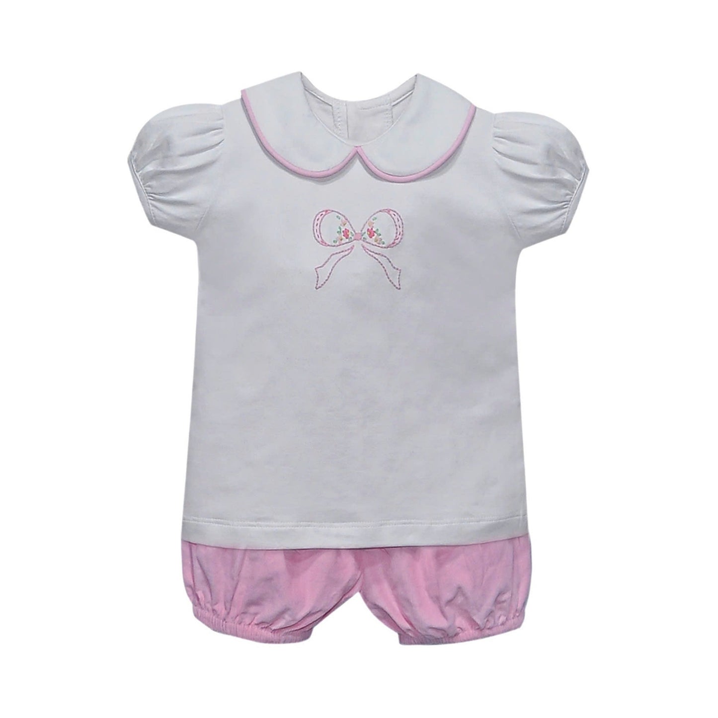 Aubrey Bloomer Set - Pink Bow
