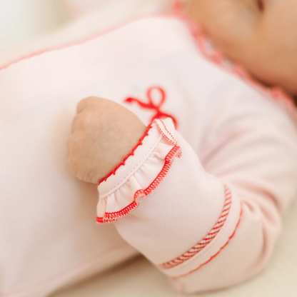 Candy Cane Lane Emb. Footie