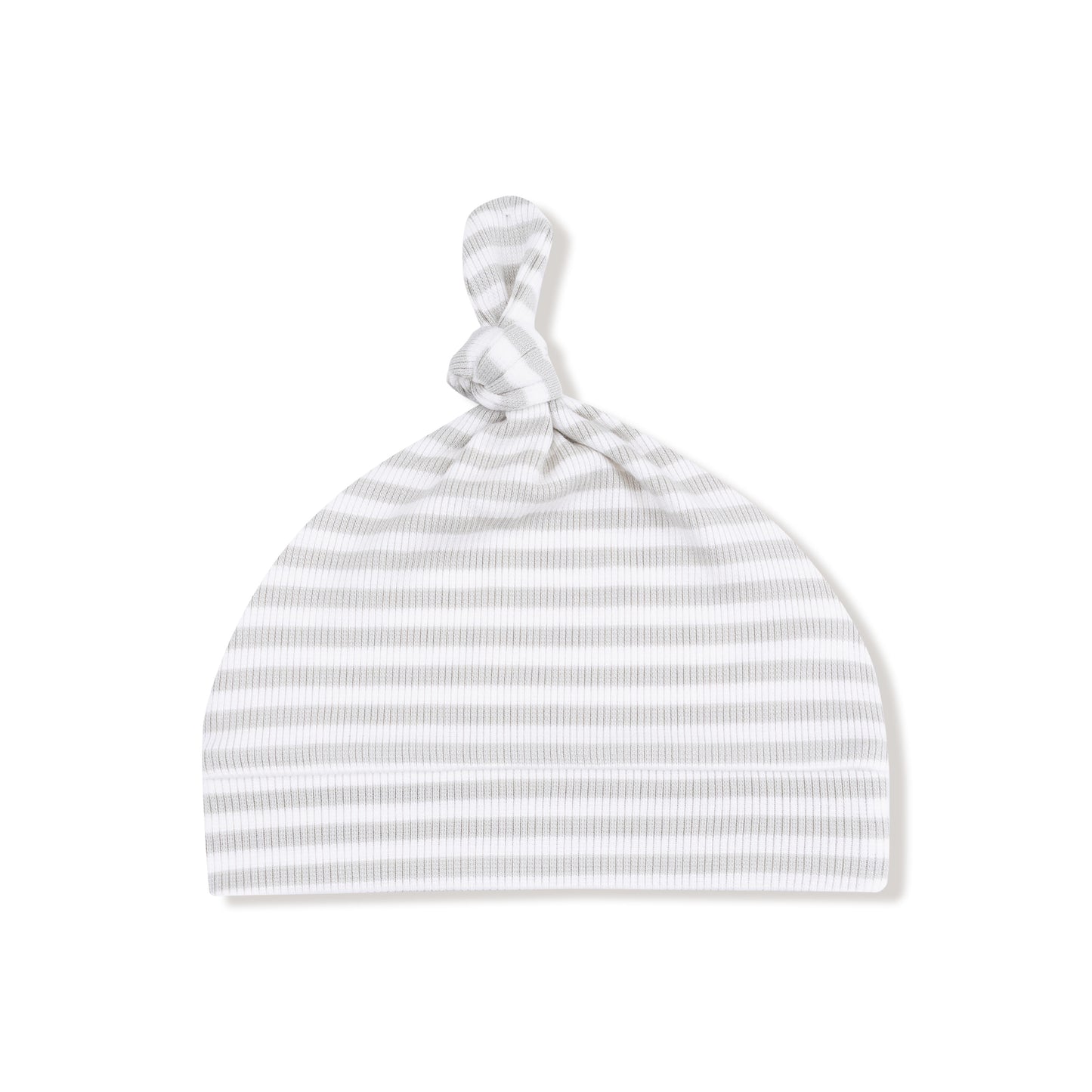 Grey/Wht. Stripe - Knotted Hat