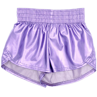 Steph Shorts - Metallic Lavender