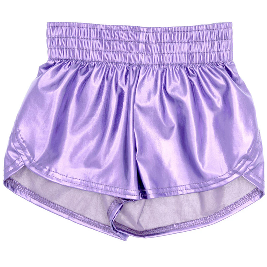 Steph Shorts - Metallic Lavender