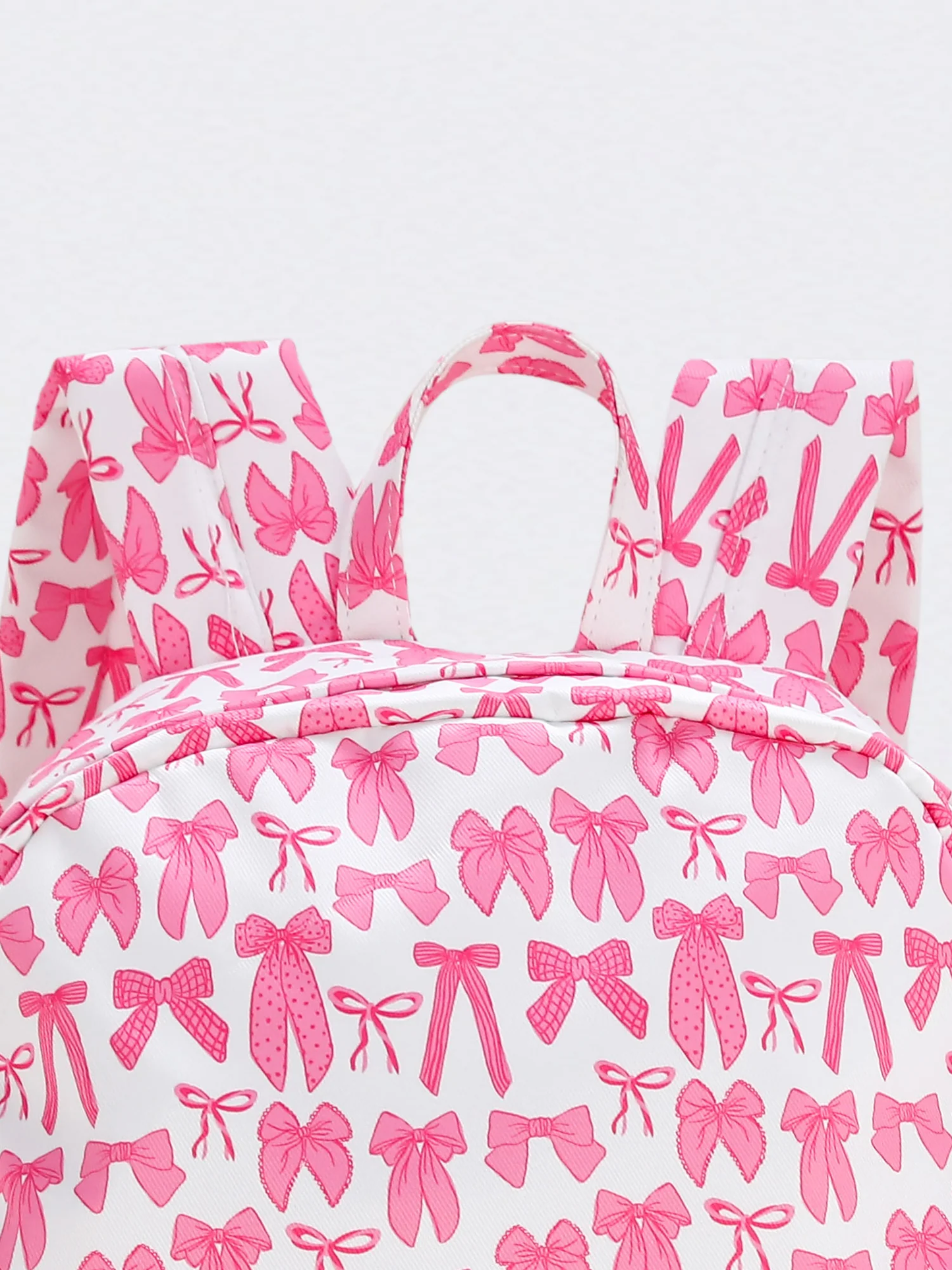 Bow Print Canvas Backpack