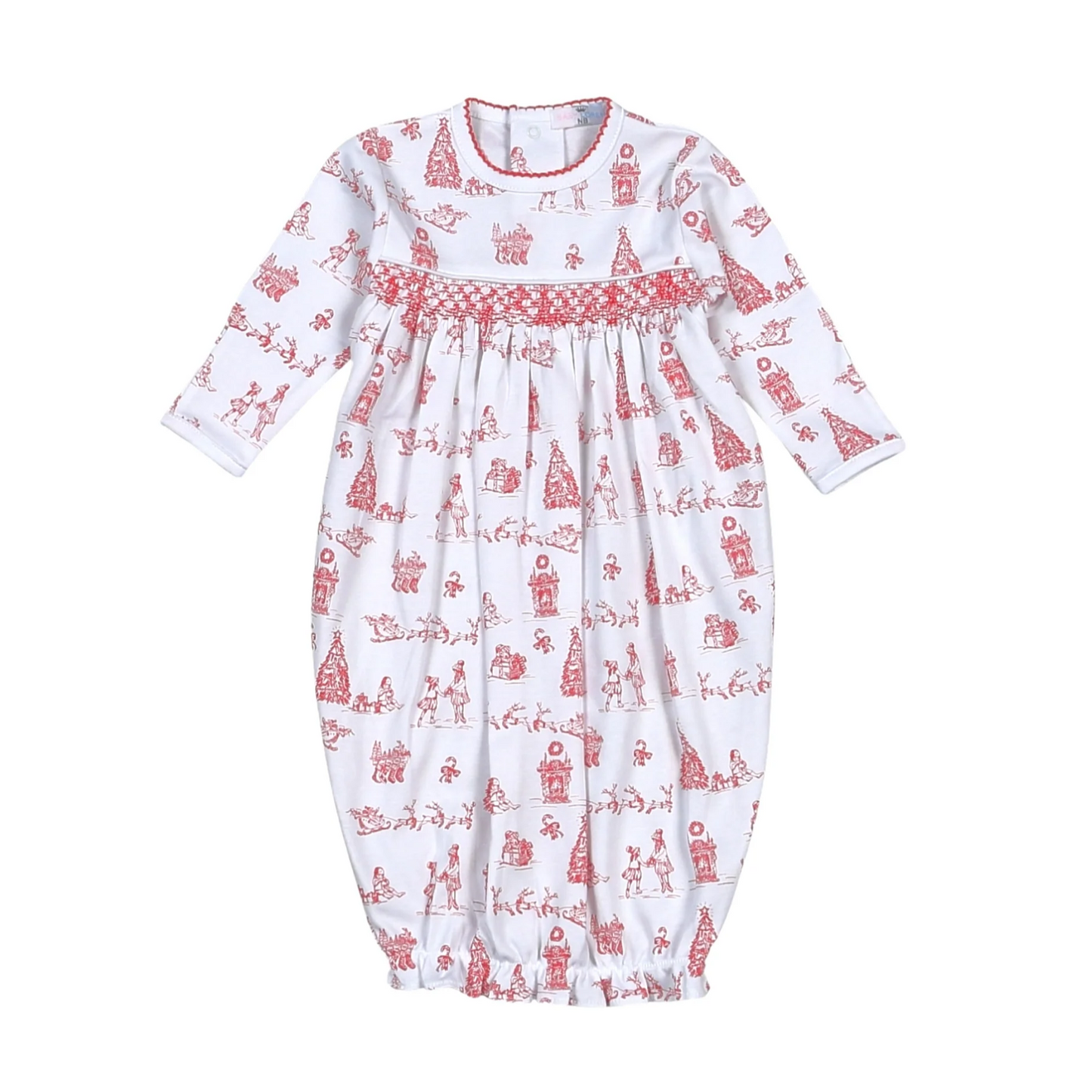 Red Christmas Toile Gown
