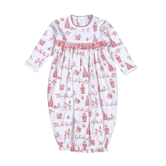 Red Christmas Toile Gown