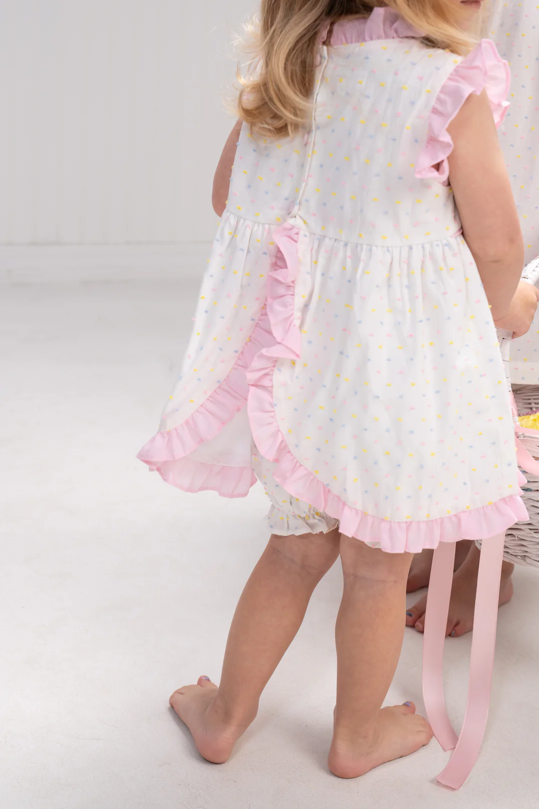 Raegan Bloomer Set - Pastel Swiss Dot