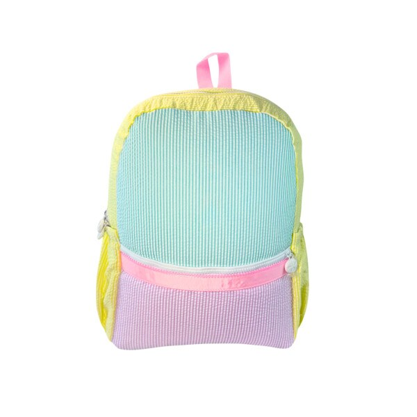 Medium Seersucker Backpack