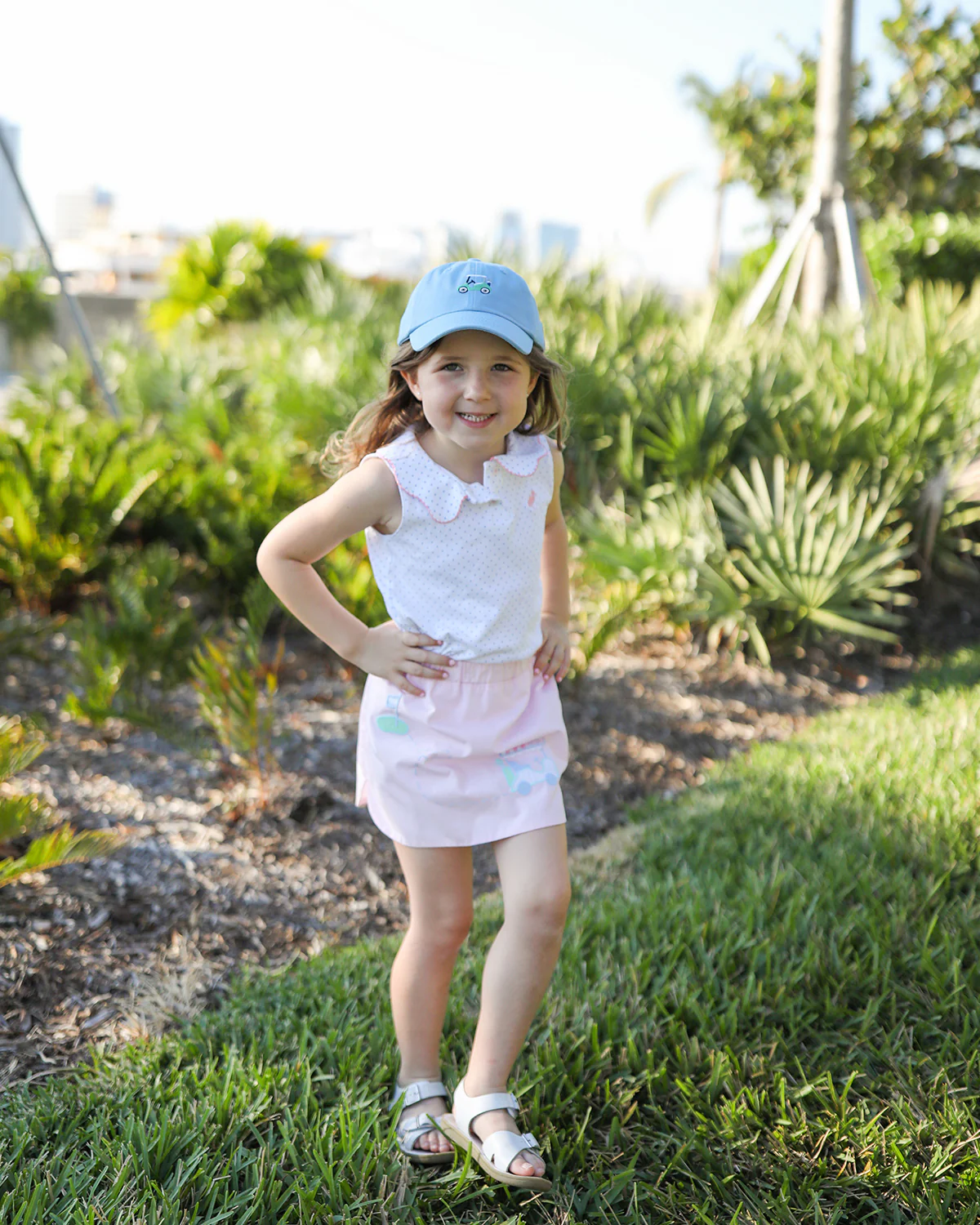 Blue Golfcart Girl's Hat