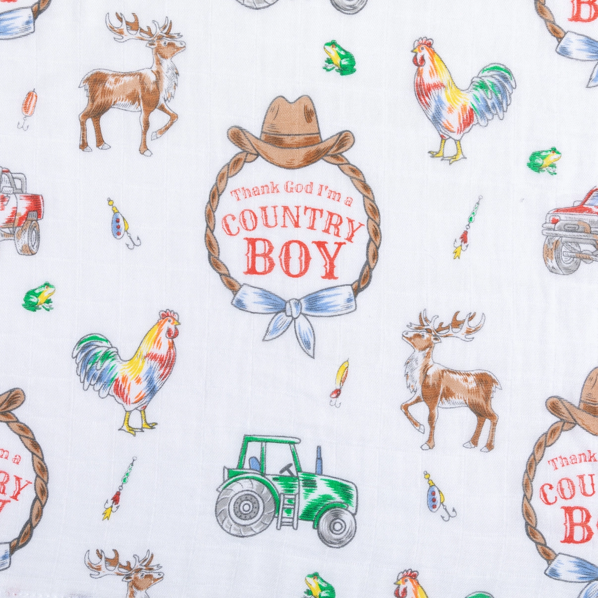 Country Boy Swaddle Blanket