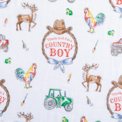 Country Boy Swaddle Blanket
