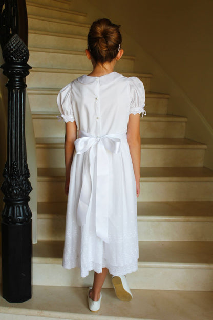 Cotton Batiste Dress W/ Puff Slv - 4993PST