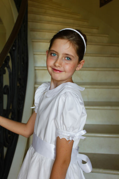 Cotton Batiste Dress W/ Puff Slv - 4993PST