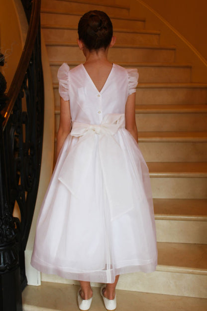 Silk Organza Dress - Flutter Sleeve /4988ST
