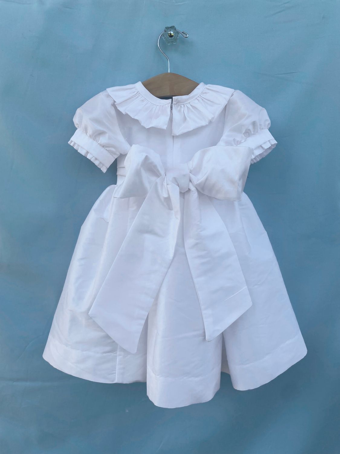 Ruffle Collar Puff Sleeve Dress - 4916