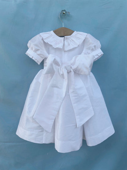 Ruffle Collar Puff Sleeve Dress - 4916