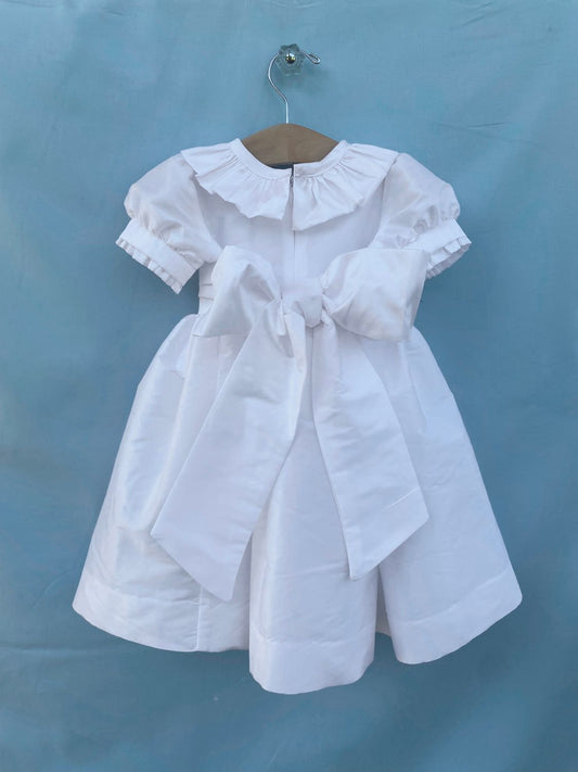 Ruffle Collar Puff Sleeve Dress - 4916