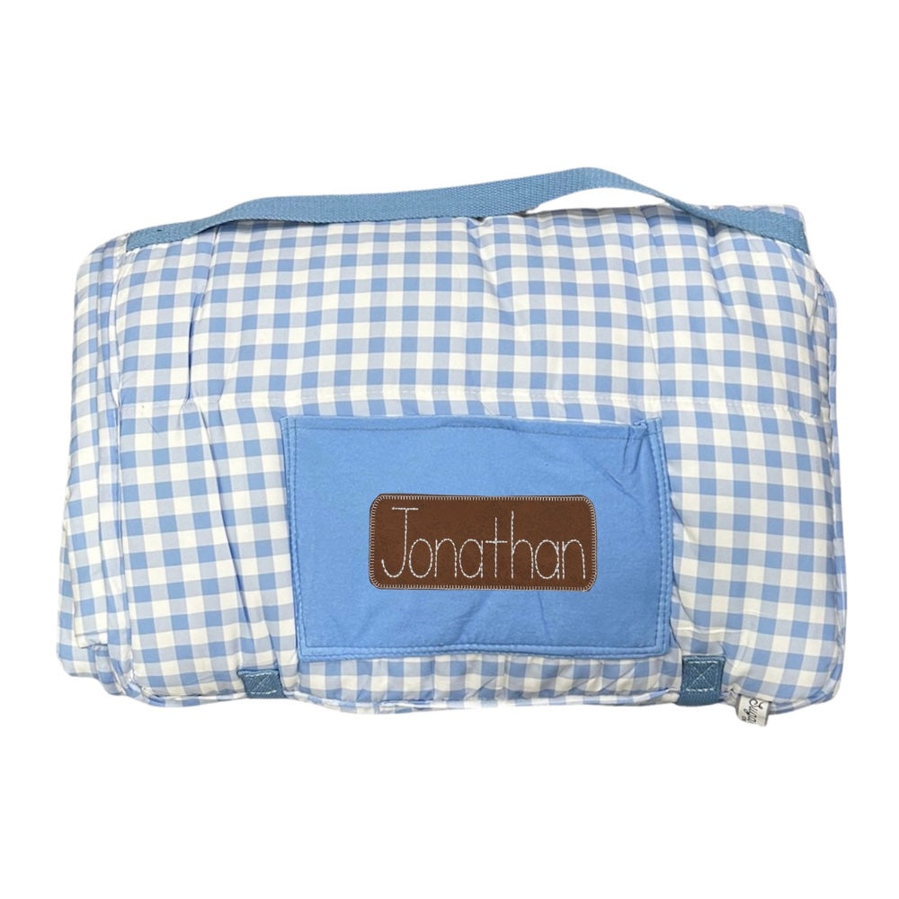 Blue Gingham Nap Mat