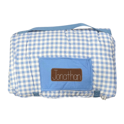Blue Gingham Nap Mat