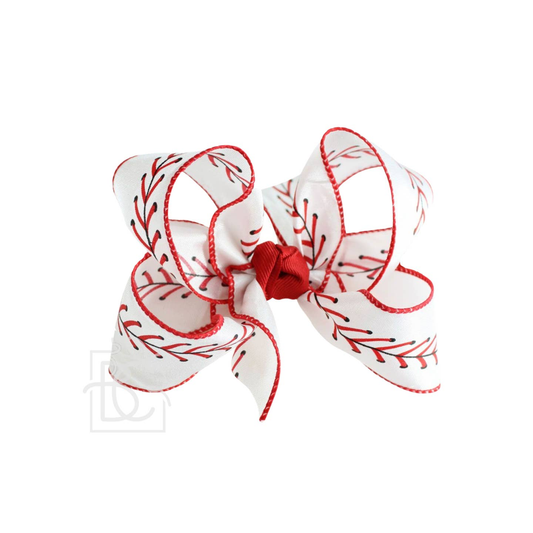 Baseball Ribbon Bow