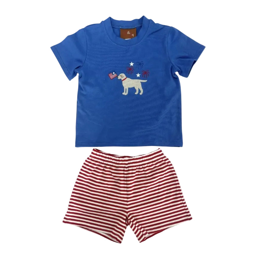 Patriotic Pups Boy Short Set