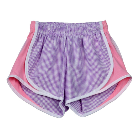 Lavender Check Shorts - 47027