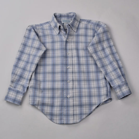 Blue/Tan Plaid Shirt - 71201