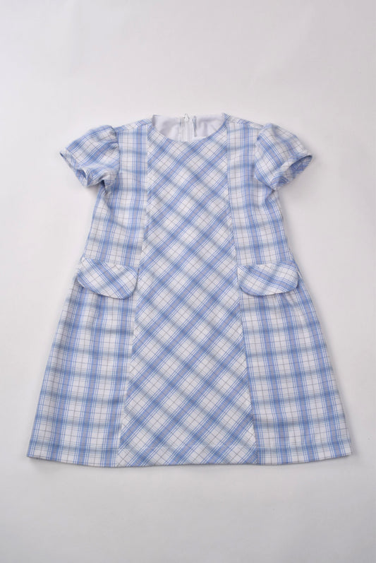 Blue/Tan Plaid Dress - 71262