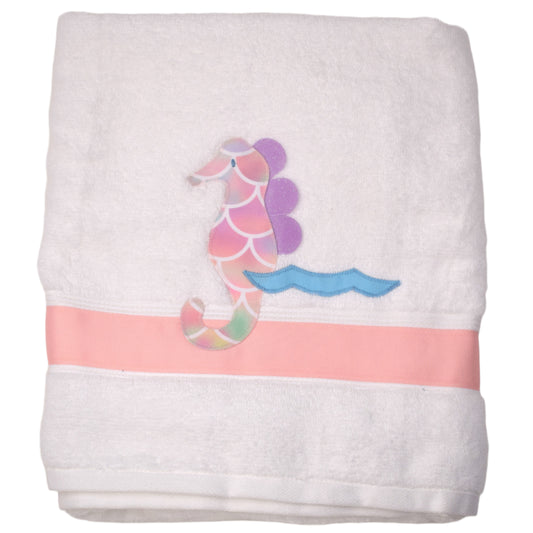 Girls Swim Towel - Seahorse