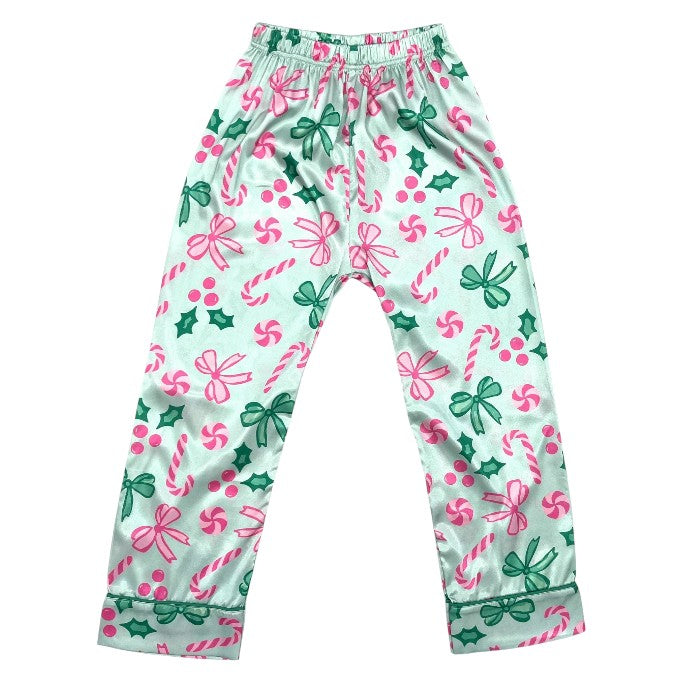 Silky Pajama Set - Candy Cane
