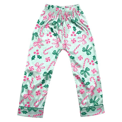 Silky Pajama Set - Candy Cane