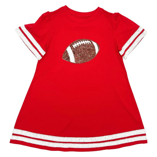 Sequin Football Dress - Red