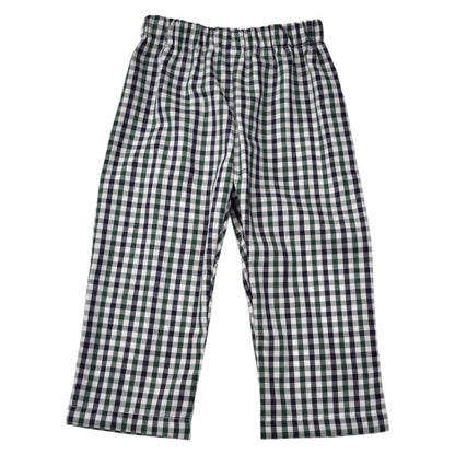 Green/Navy Plaid Pant Set