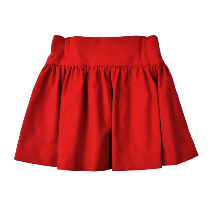Red Corduroy Skirt