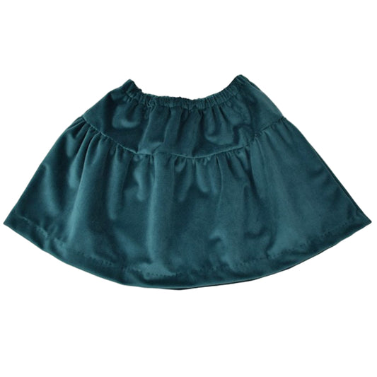 Green Velvet Skirt